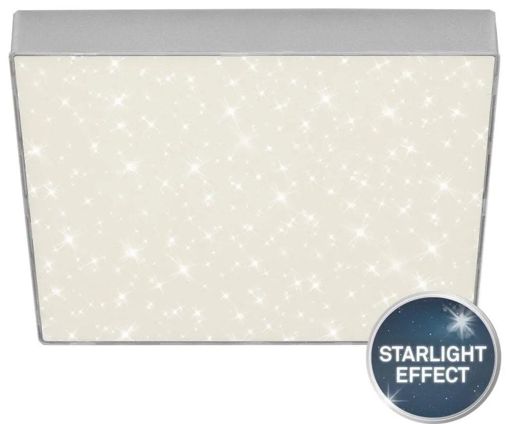 Briloner 7078-414 - LED Stropné svietidlo STAR SKY LED/21W/230V 28x28 cm strieborná