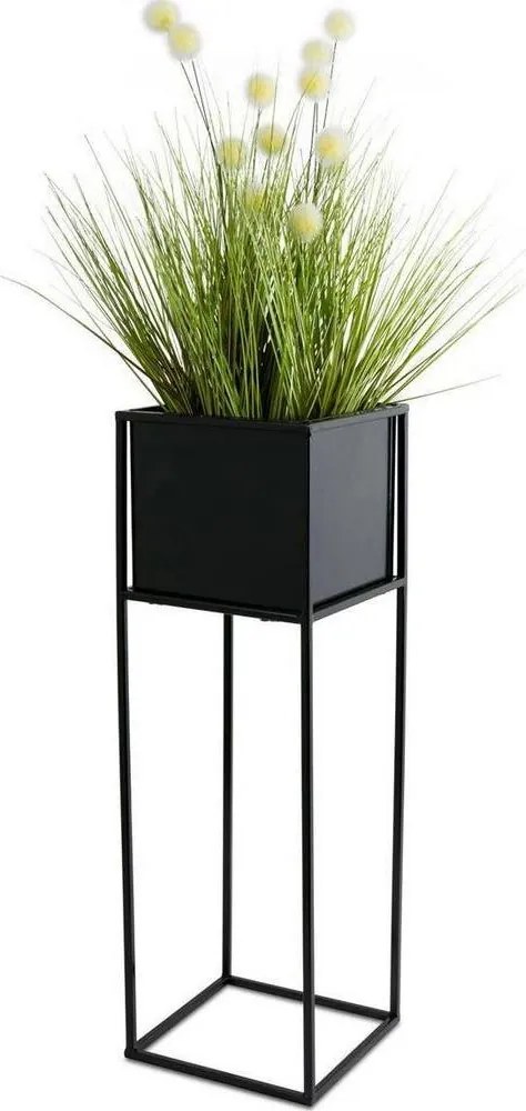 Stojan na kvety 70x24 cm čierna