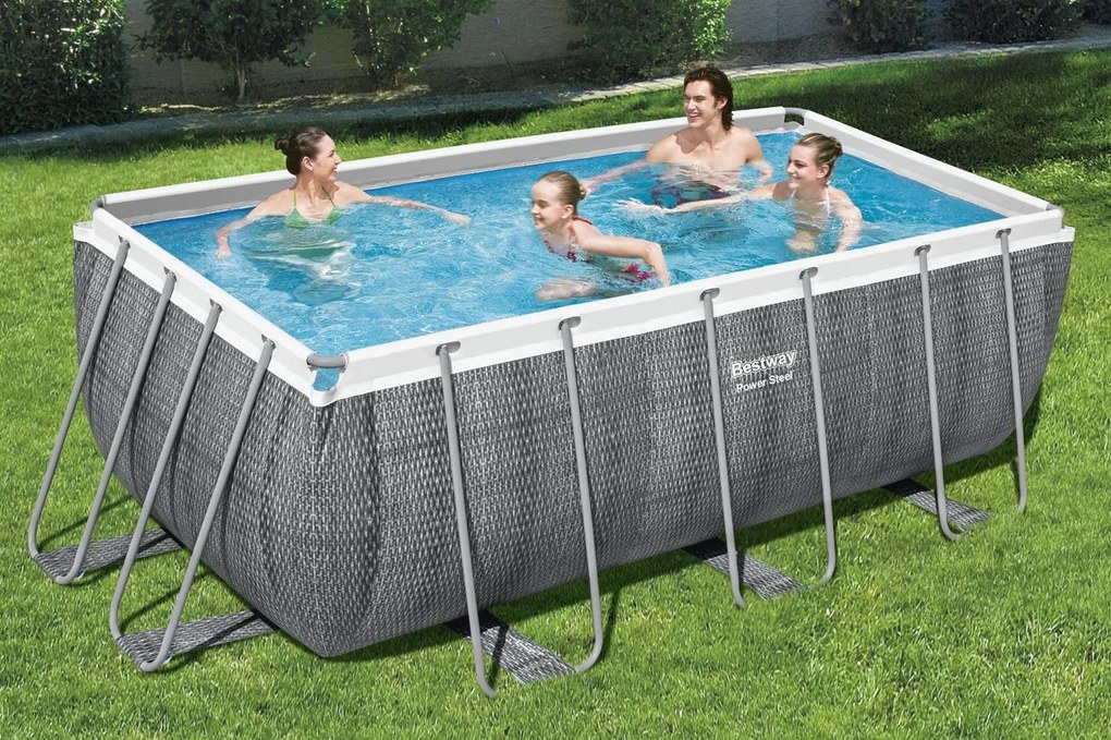 BESTWAY Power Steel Bazénový set 412 x 201 x 122 cm, kartušová filtrácia 56722