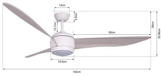 Lucci air 512911 - LED Stropný ventilátor AIRFUSION LED/20W/230V drevo/biela + DO