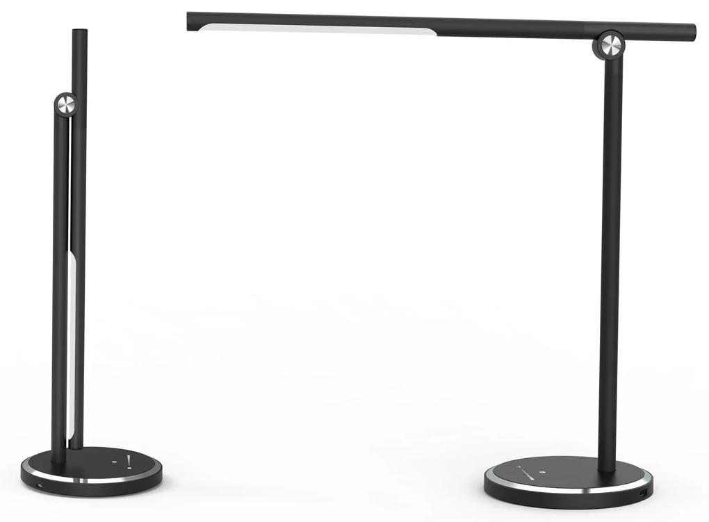 NOWODVORSKI Stolná LED lampa s možnosťou dobíjania telefónov SMART LED, 8W, teplá-studená biela, čierna