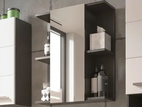 Koupeľňová zrkadlová skrinka Gloss, antracit%