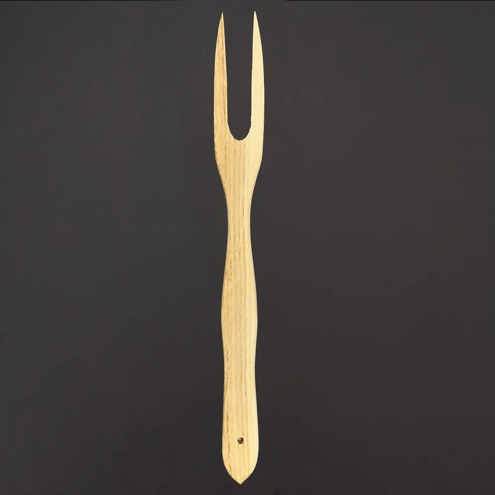 AMADEA Drevená vidlička, masívne drevo, dĺžka 30,5 cm