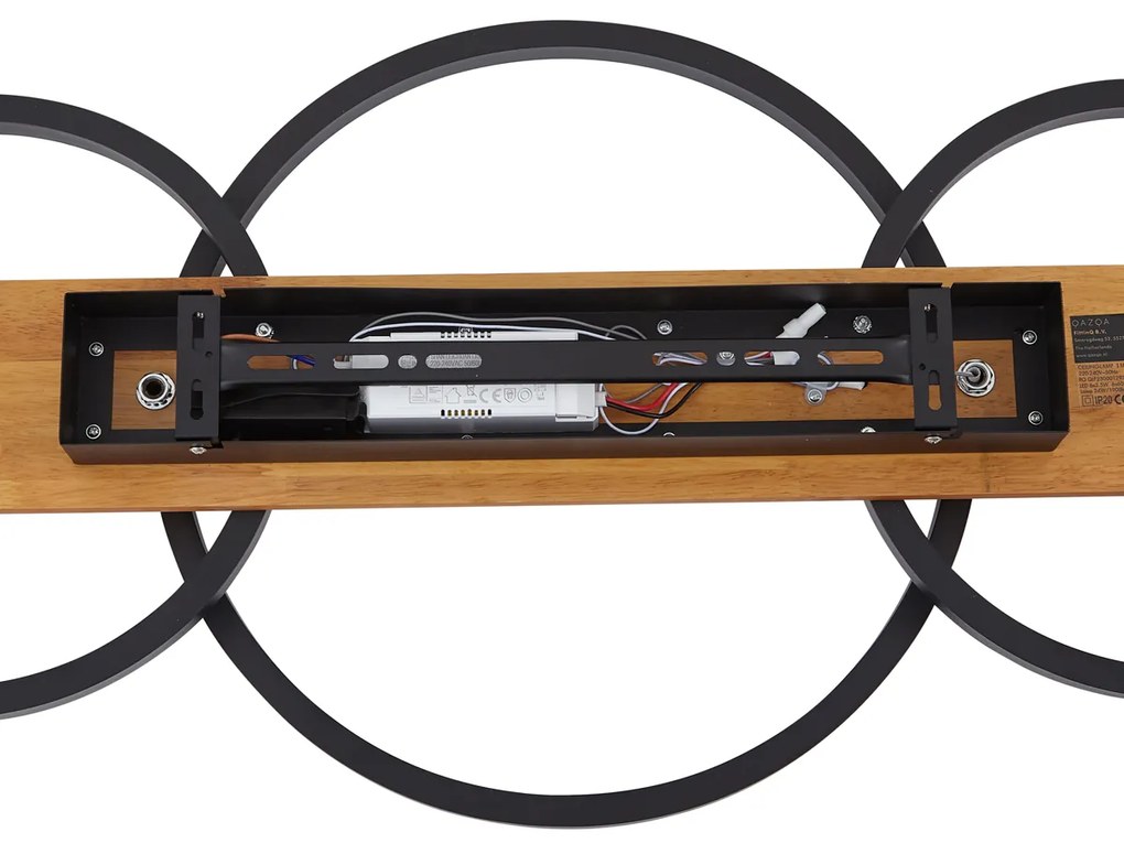 Dizajnové stropné svietidlo čierne okrúhle vrátane LED 3-krokové stmievateľné 3-svetlá - Nimue
