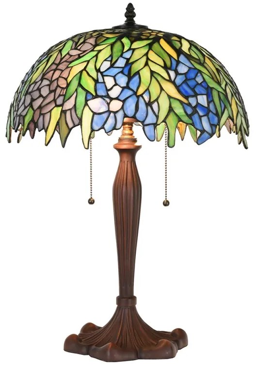 Tiffany stolová lampa WISTERIA 41*60