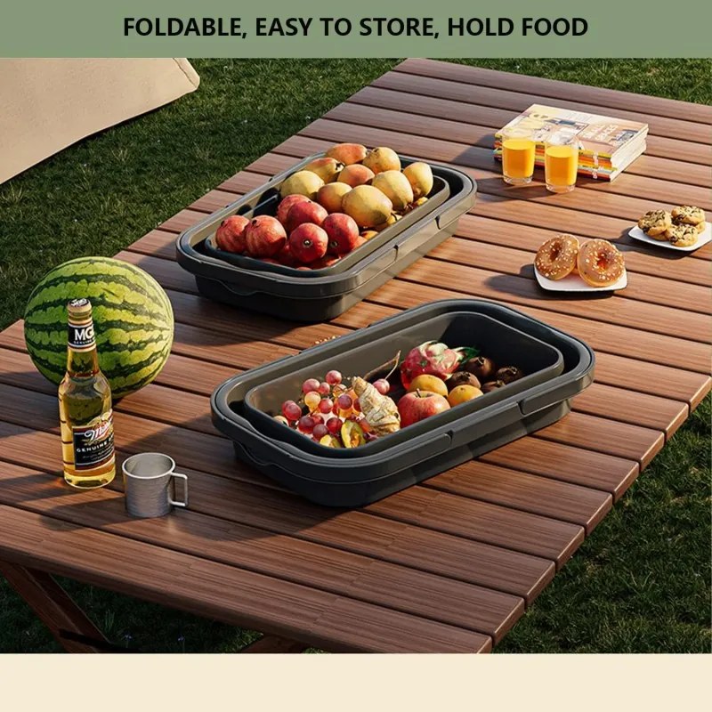Skladací piknikový kôš 3v1 sivá