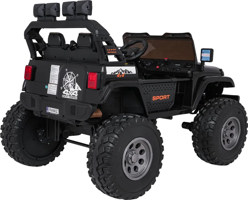 Ramiz Extrémne športové vozidlo 4x4 s variabilnou veľkosťou čierne