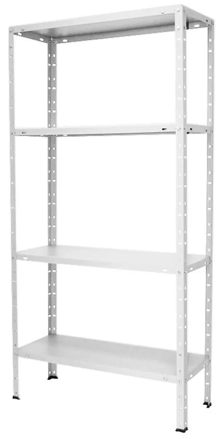 Skladový kovový regál 147x75x30 cm – 4 políc/40 kg