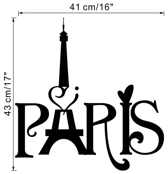 Samolepka na stenu "Paríž 2" 41x43 cm