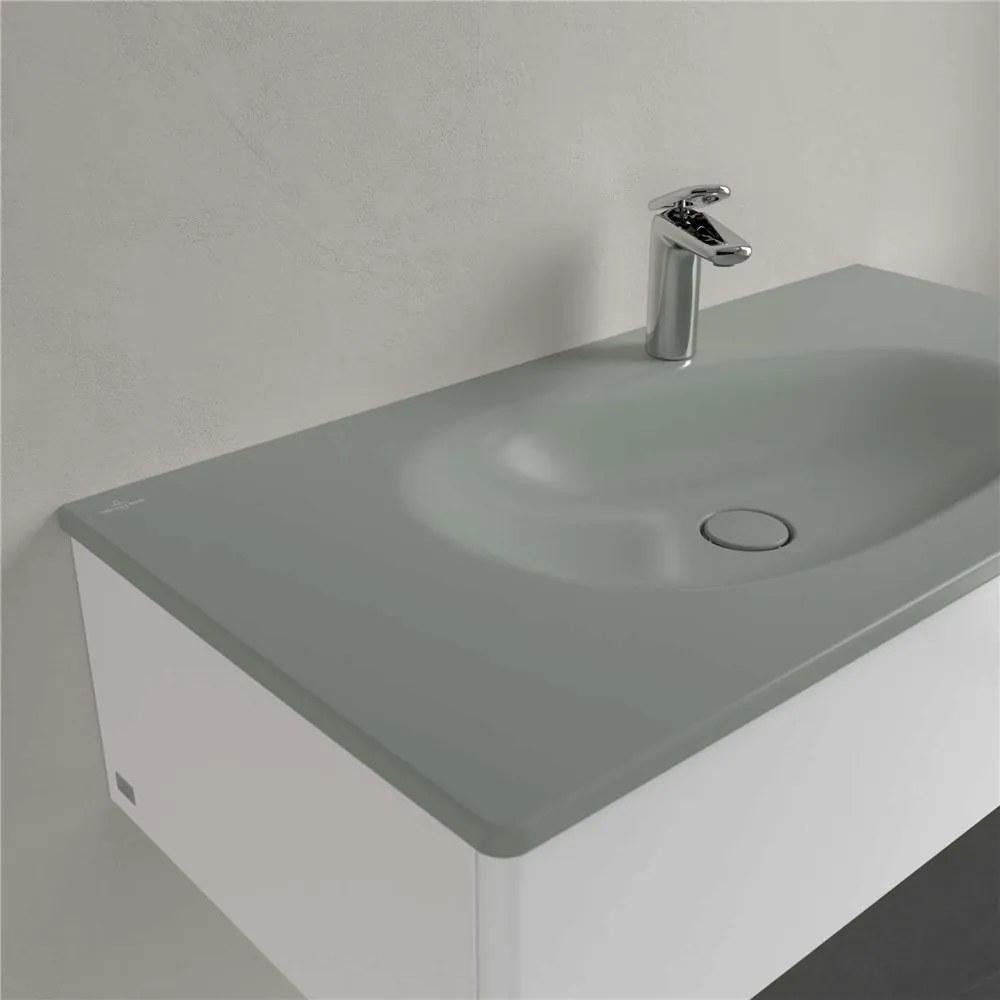 VILLEROY &amp; BOCH Antao umývadlo na skrinku s otvorom, bez prepadu, 1000 x 500 mm, Morning Green, s povrchom CeramicPlus, 4A76A2R8