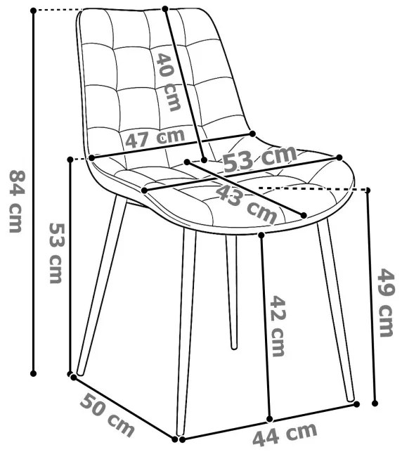 Jedálenská stolička NORMAN zamatová, granátová