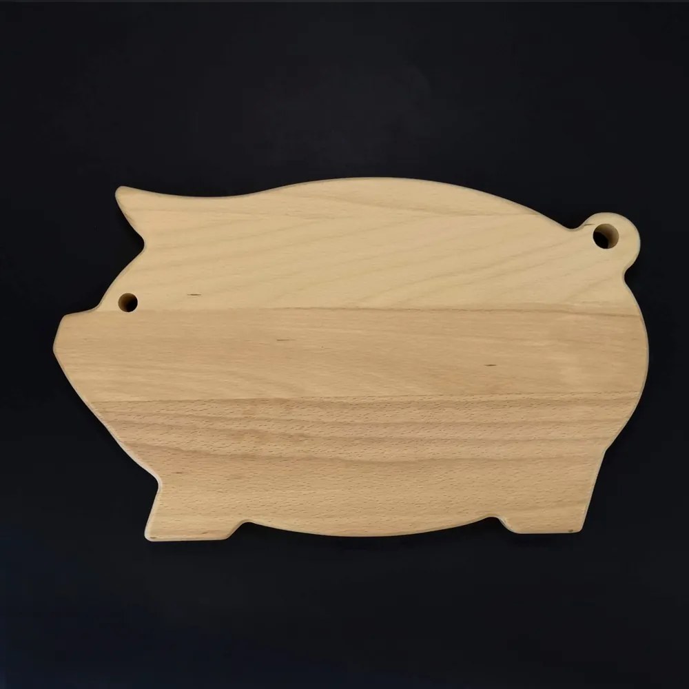 AMADEA Drevená doštička servírovacia v tvare ošípanej, masívne drevo, 36x22x2 cm
