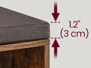 Botník Vasagle Endersen 104 cm hnedý/čierny