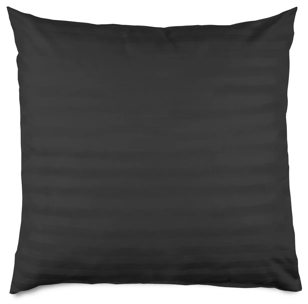 BAMBUSOVÁ OBLIEČKA NA VANKÚŠ STRIPE COAL 40X40 CM ČIERNA