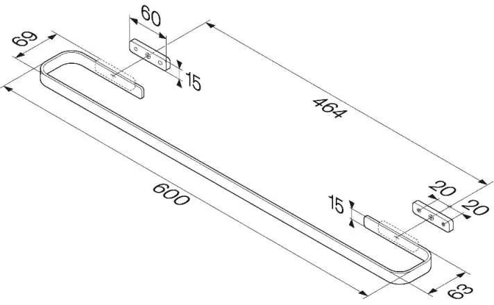 Vešiak na uteráky AM.PM Func A8F346422 čierny
