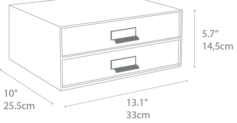 Béžový zásuvkový box s 2 zásuvkami Bigso Box of Sweden Birger