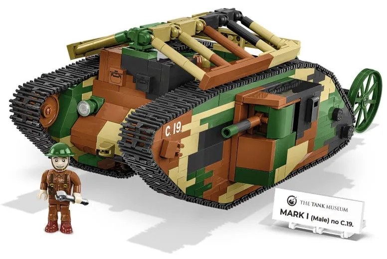COBI 2993 Great War Britský tank MARK I (Male) C.19. 1:35