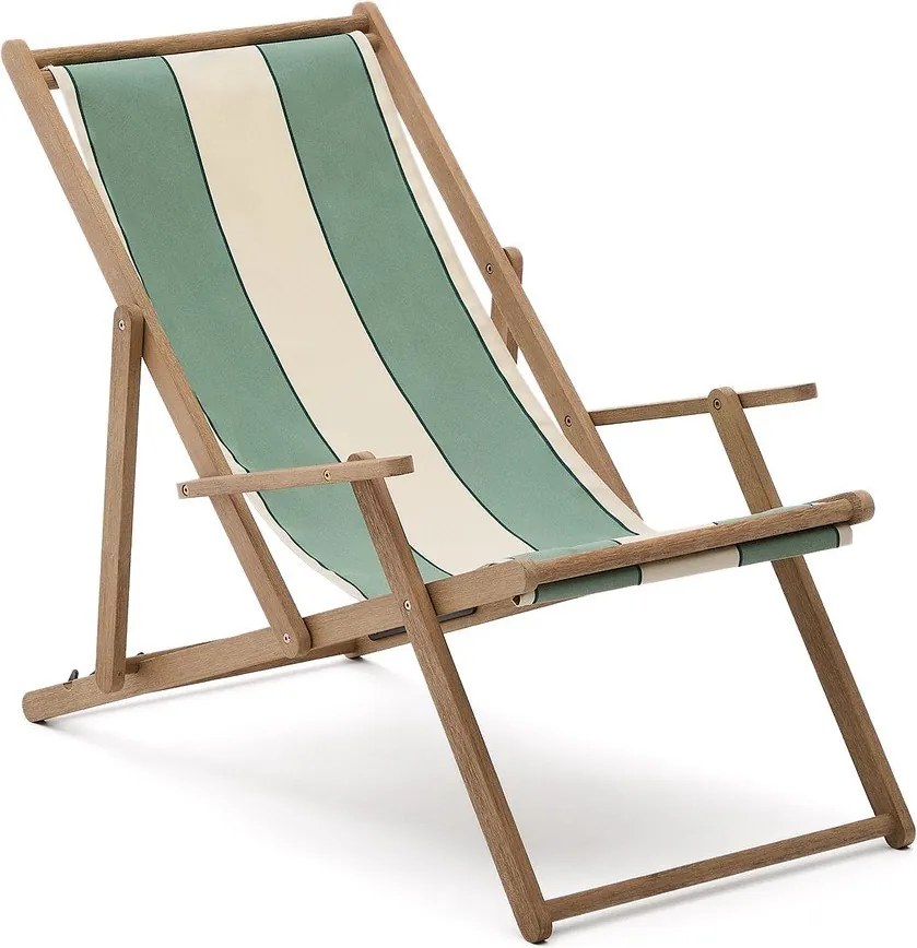 Zelené drevené záhradné ležadlo Vilara – Kave Home