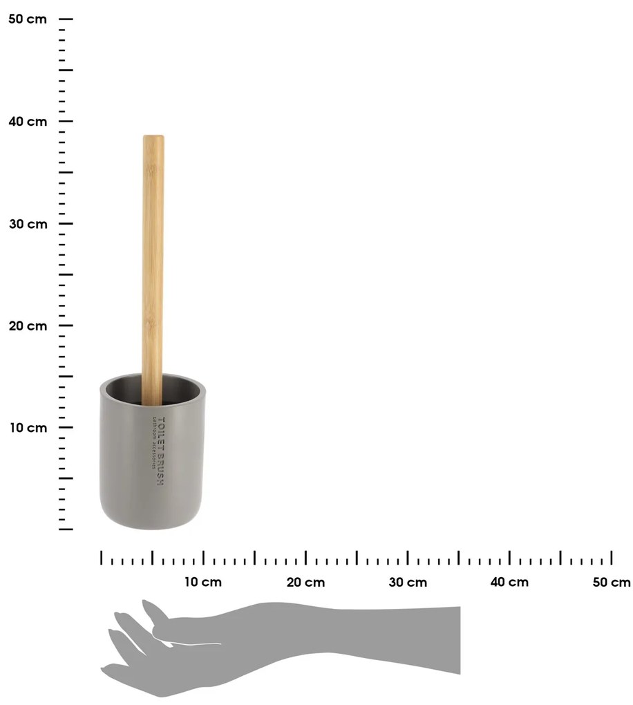 WC kefa Loudis, sivá/s drevenými prvkami