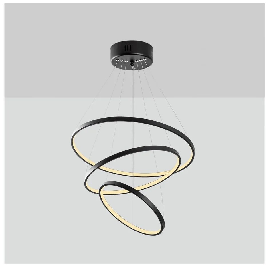Čierne LED závesné svietidlo ø 50 cm Simit – Opviq lights