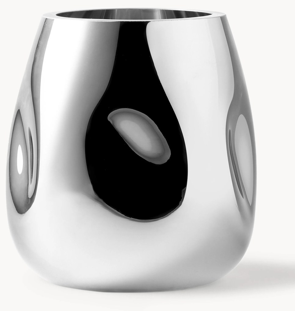 Malá ručne fúkaná sklenená váza Mirror, V 17 cm