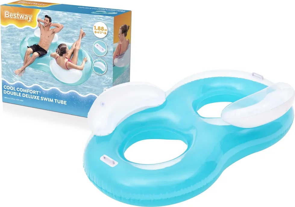 Bestway 43009 Nafukovacie koleso na plávanie Dvojité vodné kreslo