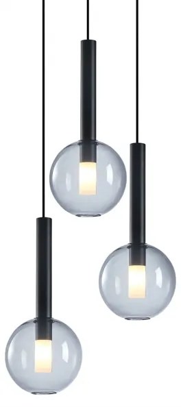 Luster na lanku NIKO 3xG9/9W/230V čierna