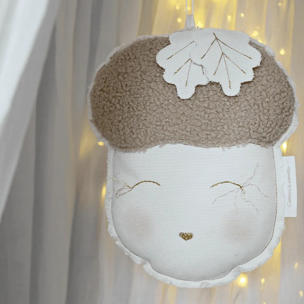 Závesná dekorácia dubový orech čokoládová 23x29x10cm