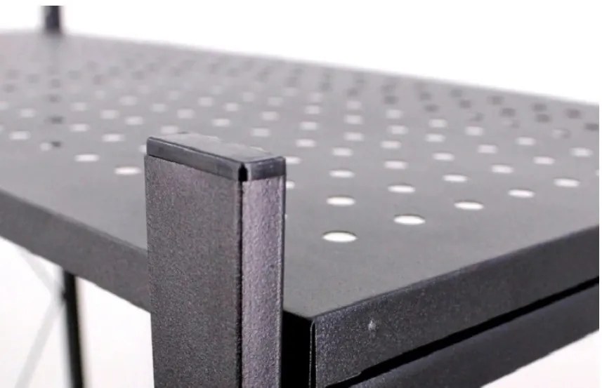 Kuchynský regál na kolieskach Ricos 3 (čierna). Akcia -18%. Vlastná spoľahlivá doprava až k Vám domov. 1133076