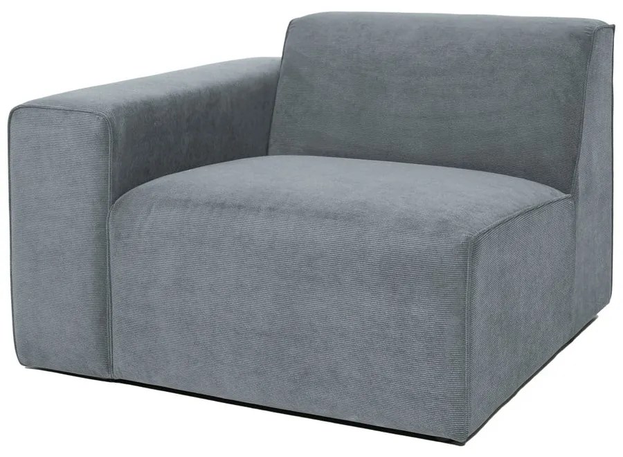 Sivý menčestrový modul pohovky (ľavý roh) Sting – Scandic