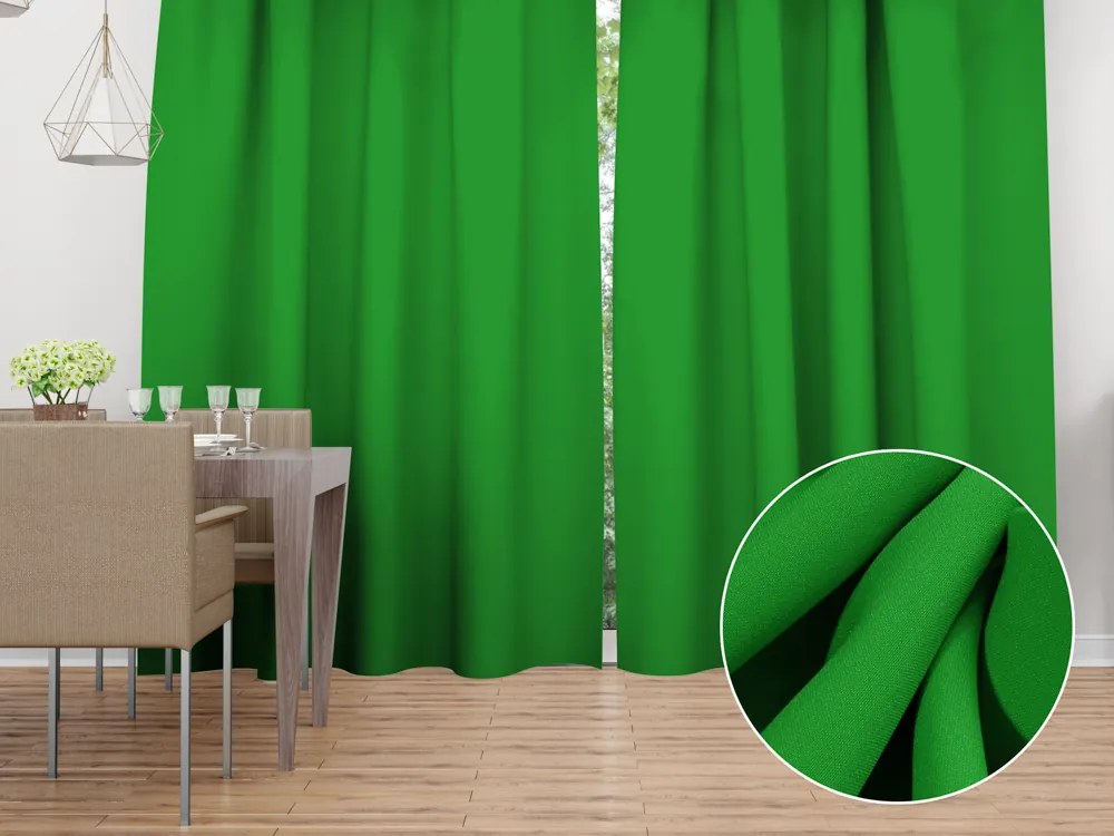 Biante Dekoračný záves Rongo RG-043 Sýto zelený 140x210 cm