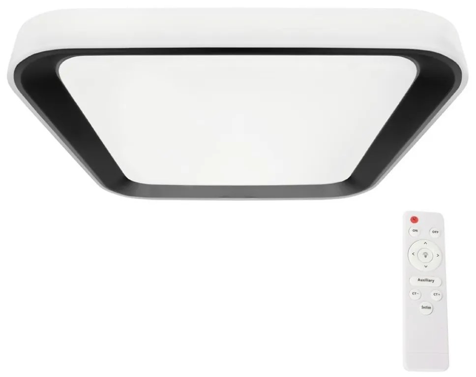 Milagro LED Stmievateľné stropné svietidlo QUADRO LED/66W/230V 3000-6000K biela/čierna + DO MI2007