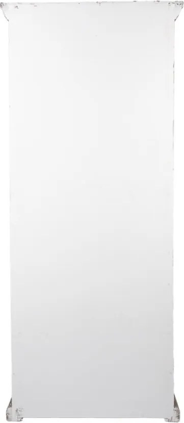 Bielo-hnedá drevená knižnica Giossina - 80*36*195 cm