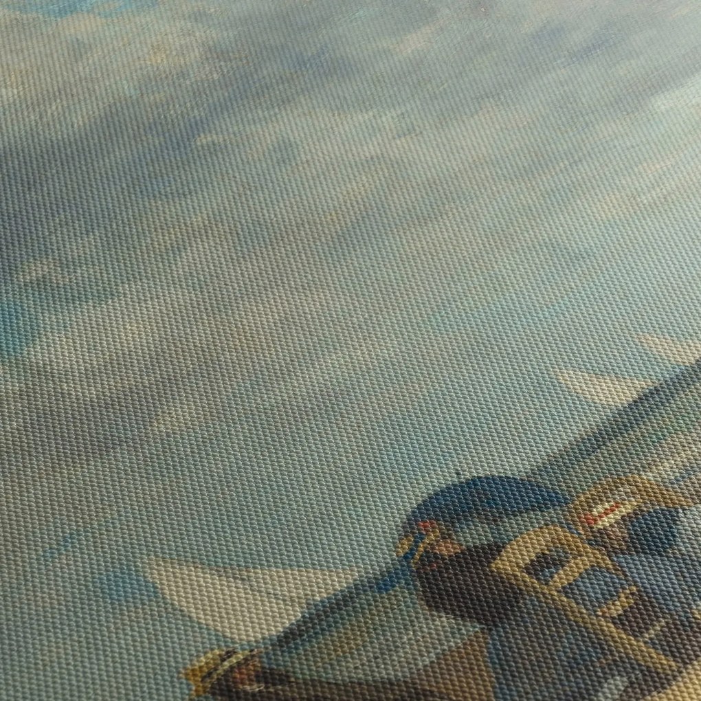 Obraz - Eugène Boudin, Beach at Trouville, reprodukcia (150x105 cm)