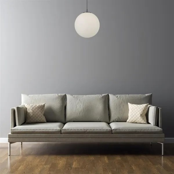 Searchlight 6088 - Luster na lanku ATOM 1xE27/60W/230V biela/čierna