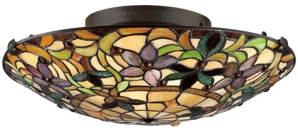 Elstead QZ-KAMI-F - Stropné svietidlo Tiffany KAMI 2xE27/60W/230V