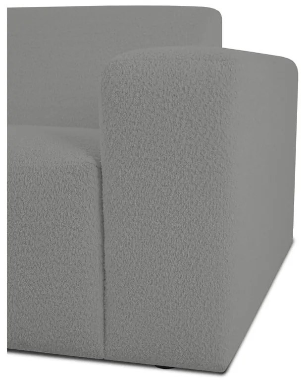 Sivá pohovka z textílie buklé 228 cm Roxy – Scandic