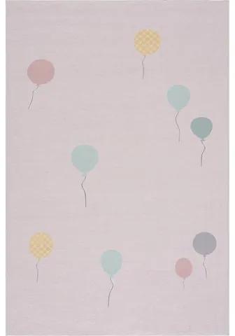KOBEREC - Balóny / ružová - 90x160 cm