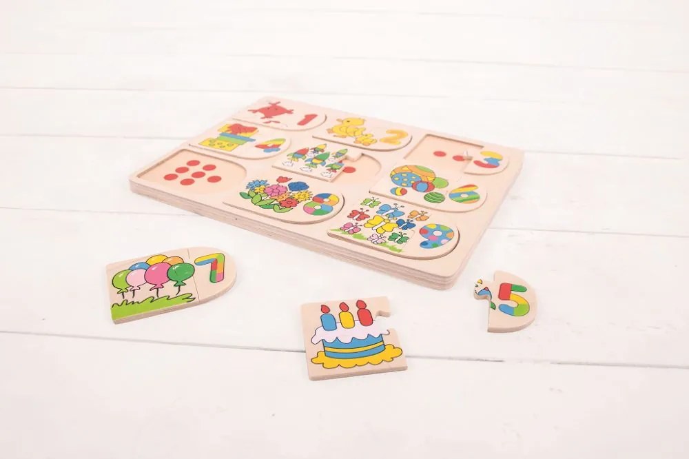 Bigjigs Toys Obrázkové počítacie puzzle