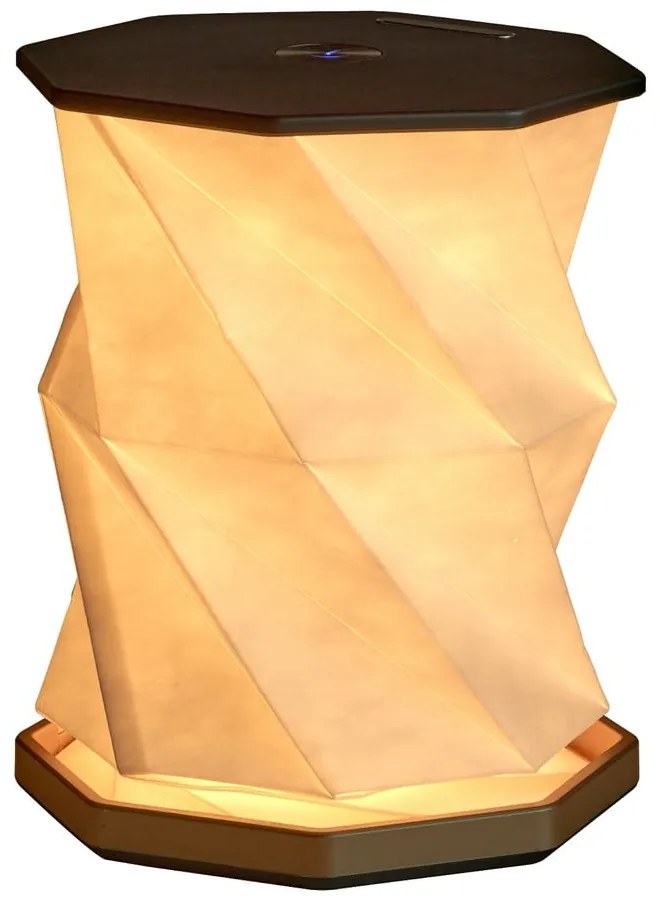 Čierna svetelná dekorácia na USB ø 12 cm Twist Hexagon – Gingko