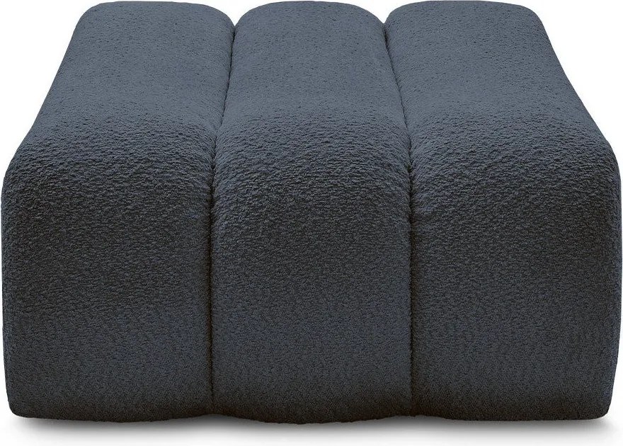 Tmavomodrá podnožka z textílie buklé Azra – Bobochic Paris