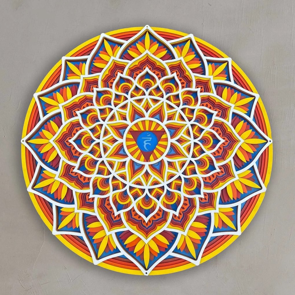 SENTOP | Vyrezávaná drevená 3D mandala na stenu | SENTOP PR0460-A