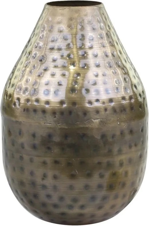 Mosadzná antik kovová dekoračná váza Tiana - Ø 10*15 cm