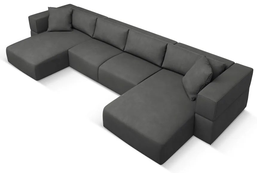 Tmavosivá rohová pohovka do "U" Esther – Milo Casa