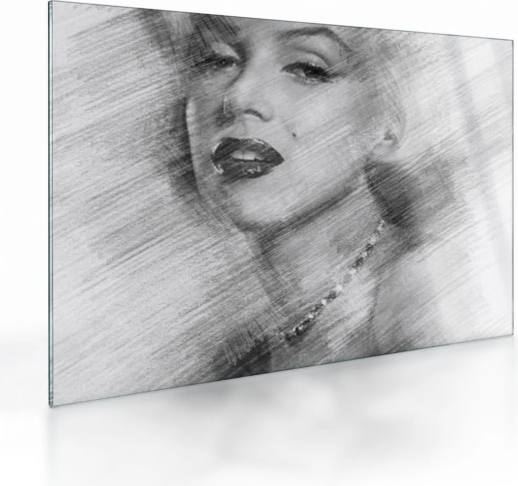 Sklenený obraz - Portrén Merilyn Monroe (70x50 cm)