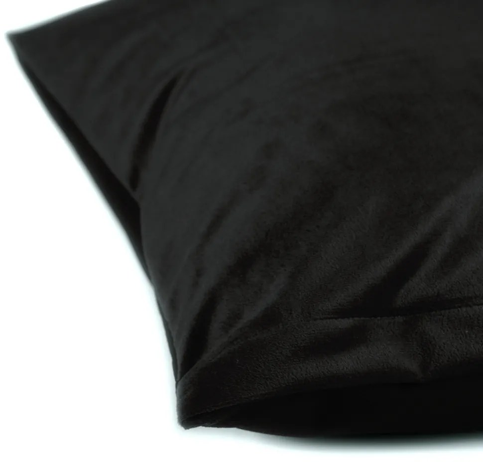 Biante Zamatová obliečka na vankúš Velvet Prémium SVP-041 Čierna 45 x 45 cm