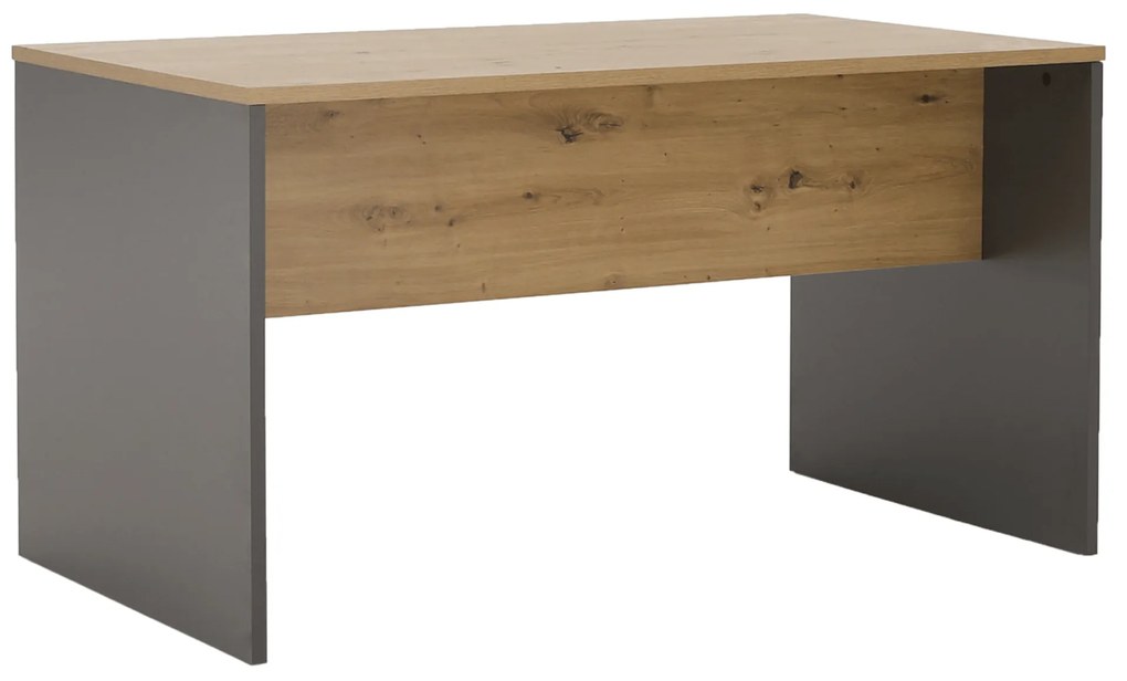 Kondela RIOMA NEW TYP 16 Písací stôl grafit/dub artisan 76x160x80 cm