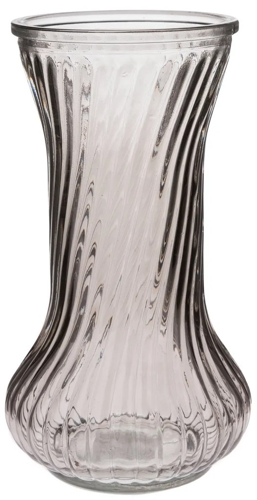 Sklenená váza Vivian, hnedá, 10 x 21 cm