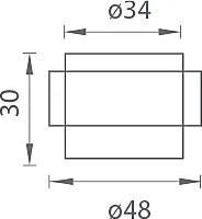 Zarážka dverí MP AXA - FS48 (BS - Čierna matná), MP BS (čierna mat)