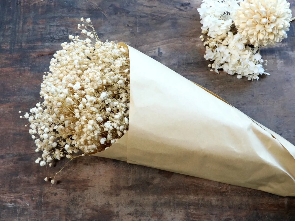 Dekorácia sušená kvetina Baby's Breath Flowers - 77 cm